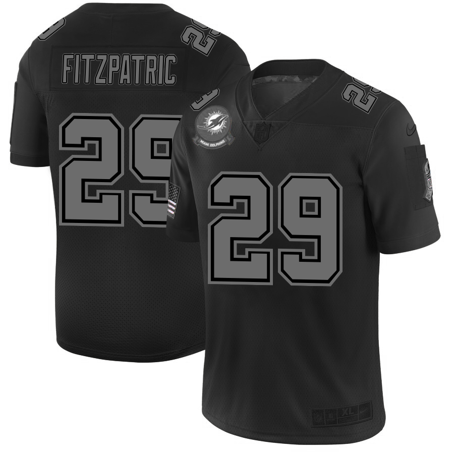 Miami Dolphins #29 Minkah Fitzpatrick Men Nike Black 2019 Salute to Service Limited Stitched NFL Jersey->miami dolphins->NFL Jersey